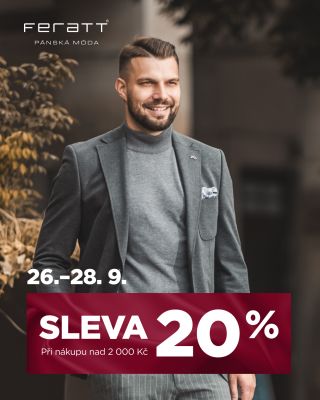 Sleva 20 % na e-shopu! 🔥 Od 26. do 28. září nakoupíte na www.panskamoda.cz výhodněji. 👉 Sleva 20 % při nákupu nad 2 000...