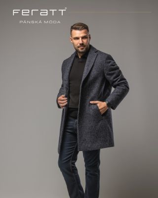 Šedý kabát MATTIA z prémiové vlněné směsi je spolehlivým partnerem pro chladné dny. K tomu modrý svetr DAVID, který dodá...